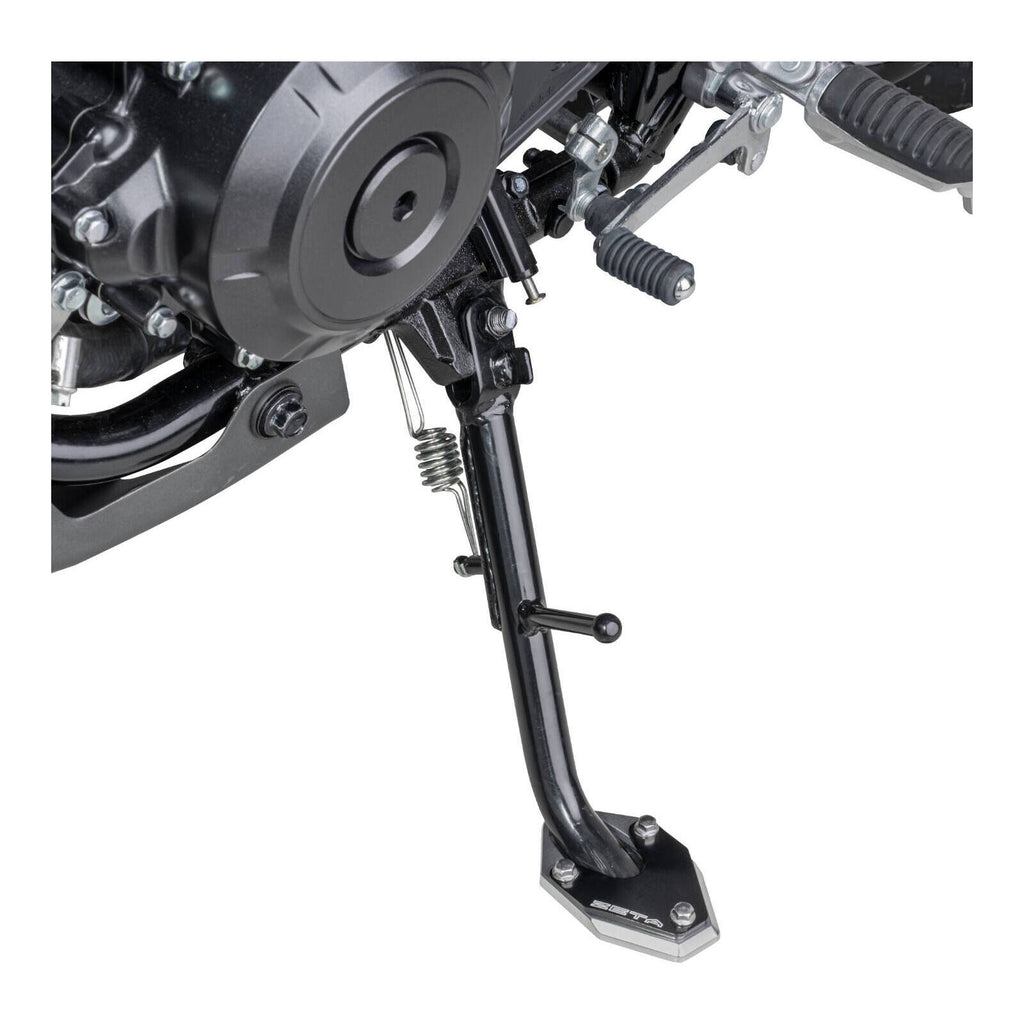 Zeta Side Stand Extender Black/Silver Suzuki V-Strom250 '17-, 1000 '14-
