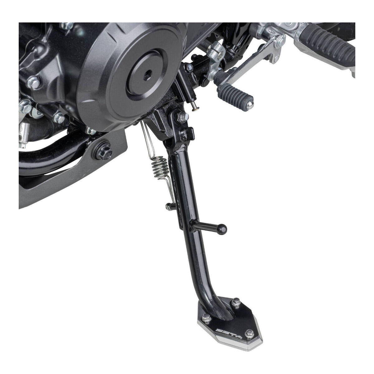 Zeta Side Stand Extender Black/Silver Suzuki V-Strom250 '17-, 1000 '14-