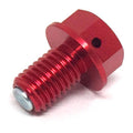 Zeta Magnetic Drain Bolt M10x1.5x15 - Red