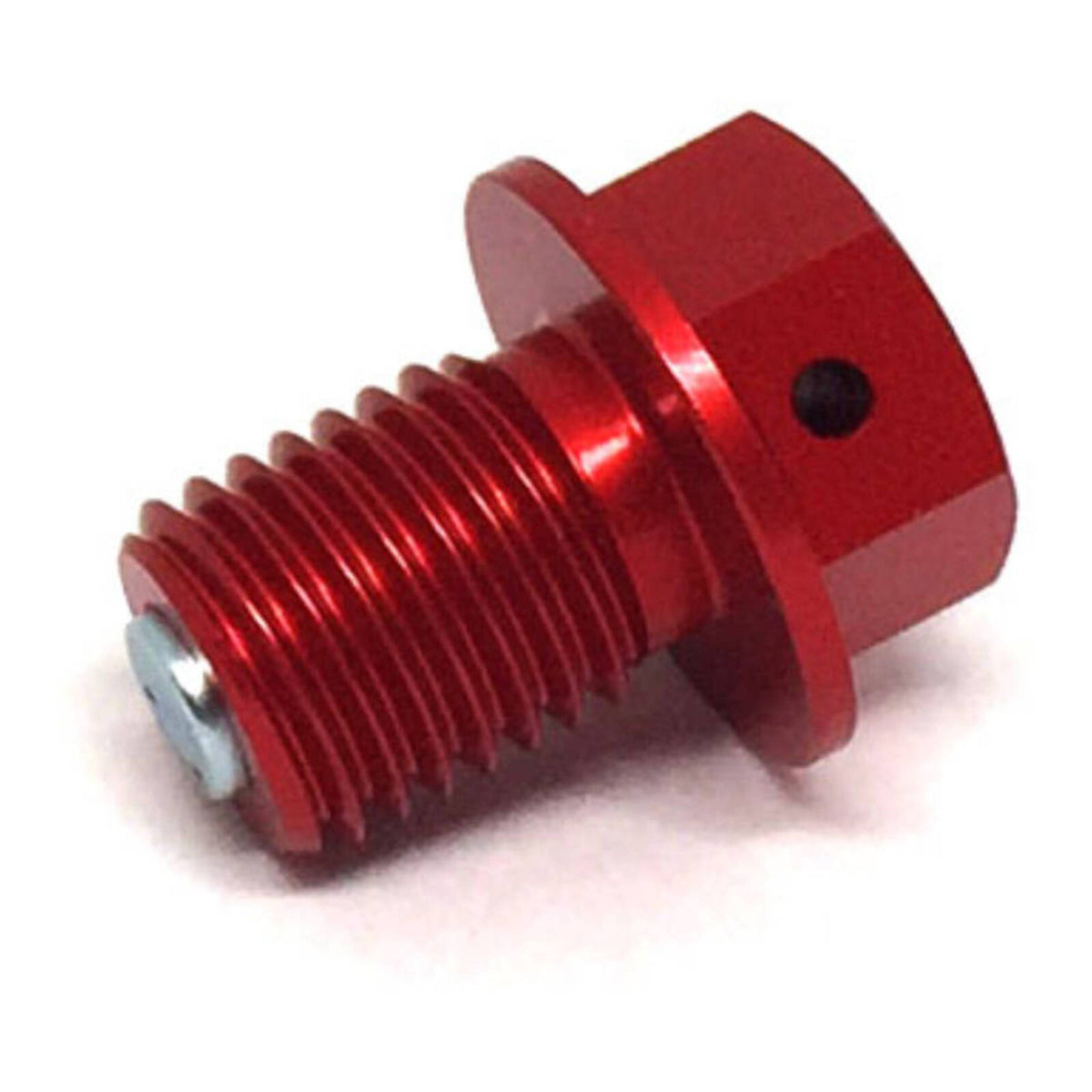Zeta Magnetic Drain Bolt M12x1.5x15 - Red