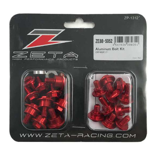 Zeta Aluminum Bolt Set for Plastics CRF250R '18-, CRF450R '17-
