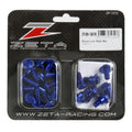 Zeta Aluminum Bolt Set Plastics Yamaha YZ450F '18- 21 pcs - Blue