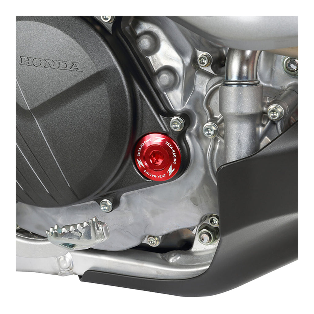 Zeta Engine Plugs - Honda CRF250R ('10–'17), CRF450R/X, CRF150R - Red