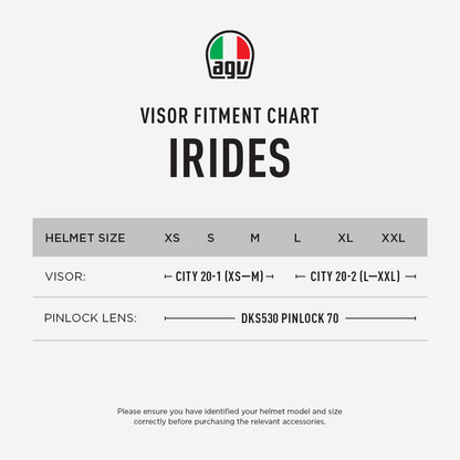 AGV IRIDES VISOR & PINLOCK FITMENT