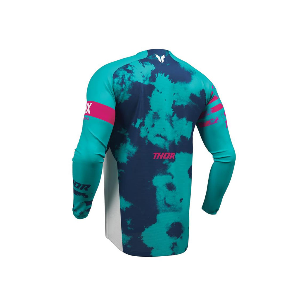 THOR MX YOUTH LAUNCHMODE BLEACH WHITE/AQUA