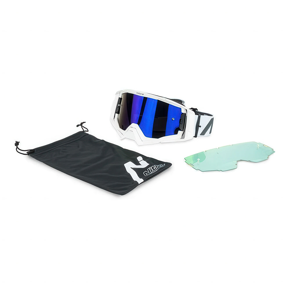 NITRO NV-150 GOGGLES [WHITE BLUE LENS] 4