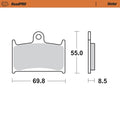 BRAKE PADS MOTO MASTER FRONT ROAD PRO SINTERED SUZUKI TRIUMPH YAMAHA