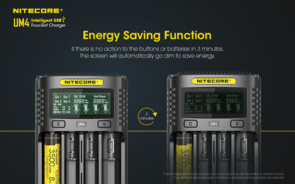 NITECORE INTELLIGENT BATTERY CHARGER USB FOUR SLOT CHARGER