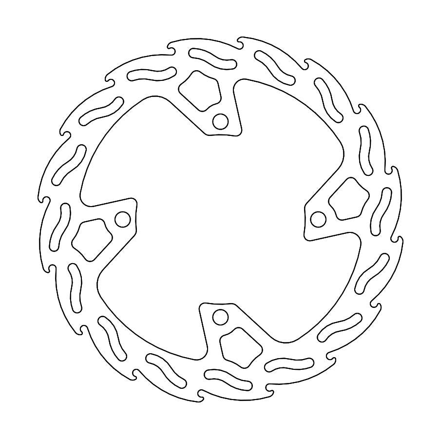 BRAKE DISC REAR MOTO MASTER FLAME 250MM KAWASAKI KX250F 20-20 KX450F 19-ON