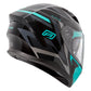 RJAYS APEX III Helmet - IGNITE Blk/Aqua | Internal Sun-Shield