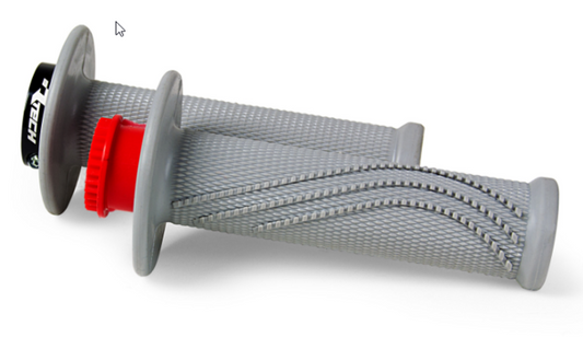 HANDLEBAR GRIPS RTECH R20 LOCK ON GREY UNIVERSAL