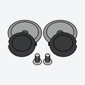 Visor Plates Helios Black Airoh