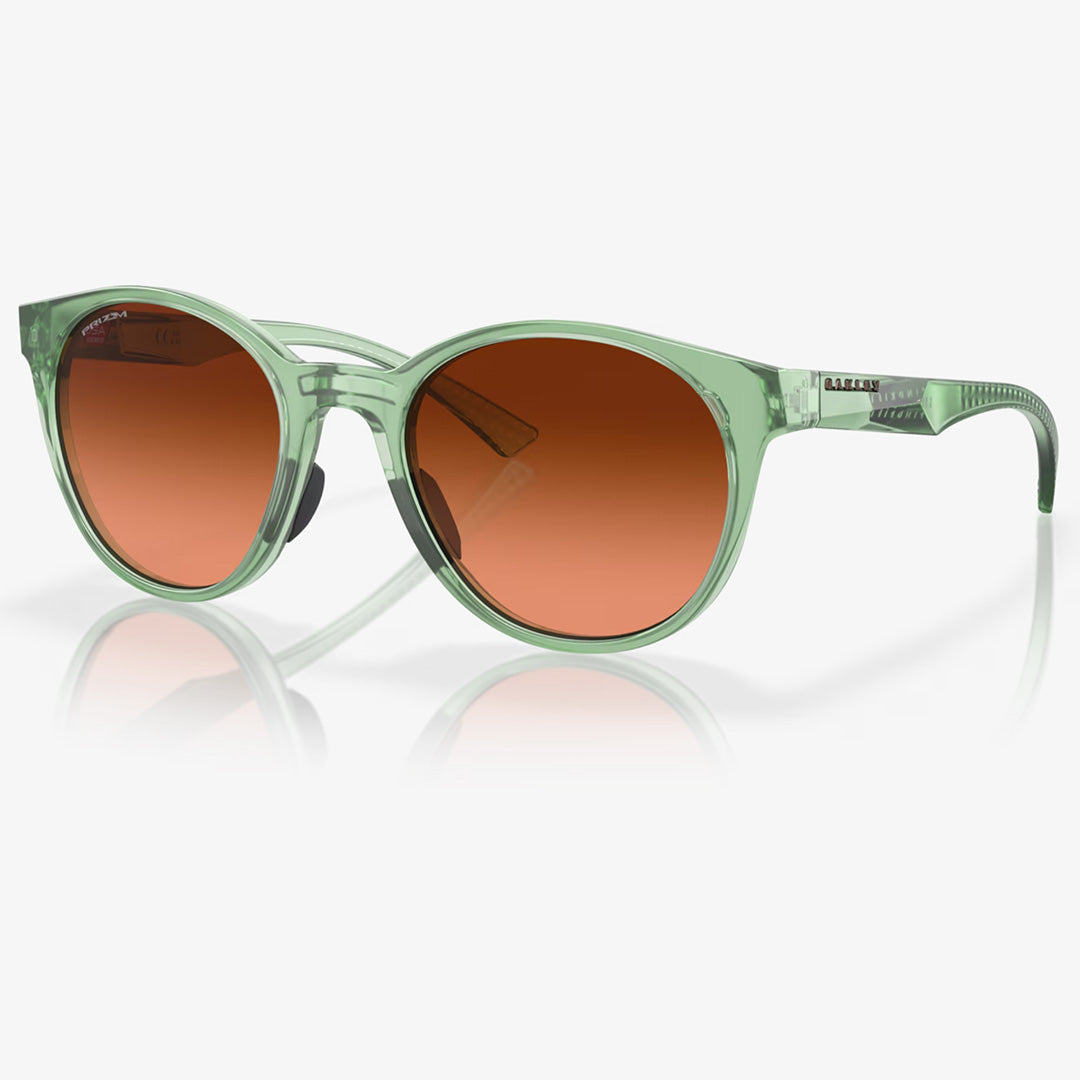 0OO9474-1352 Oakley Spindrift Sunglasses Transparent Jade Frame with PRIZM Brown Gradient Lens