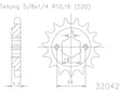 SPROCKET FRONT PSYCHIC HONDA 13T
