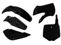 PLASTICS KIT RTECH 5 PIECE BLACK KAWASAKI KX65 01-ON