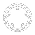 BRAKE DISC REAR MOTO MASTER HALO 265MM HUSQVARNA BMW
