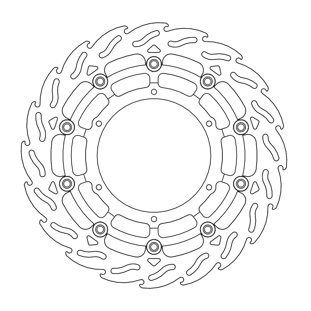 BRAKE DISC FRONT LEFT MOTO MASTER FLAME 320MM KTM