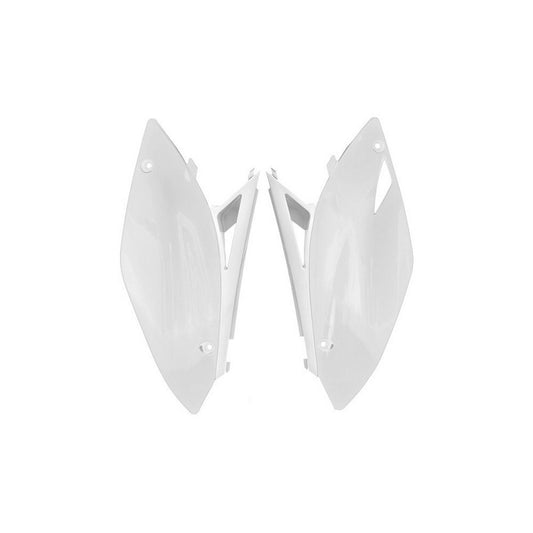 SIDE PANELS RTECH WHITE KAWASAKI KX250F 09-12 KX450F 09-11