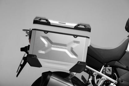 SW MOTECH TRAX ADVENTURE SIDE CASE RIGHT ALUMINUM 37L SILVER