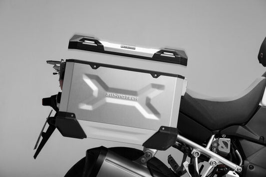 SW MOTECH TRAX ADVENTURE SIDE CASE LEFT ALUMINUM 37L SILVER