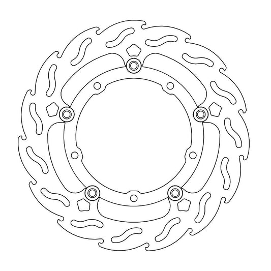 BRAKE DISC FRONT LEFT MOTO MASTER FLAME 282MM YAMAHA MT07 14-21 TRACER7 16-21 XSR700 15-21 XT700Z