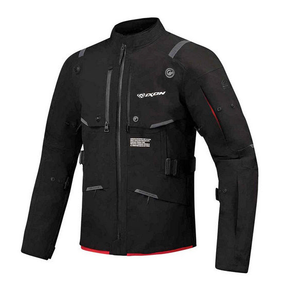 Ixon M-SKEID Jacket Blk/Neon Red - Touring Laminated