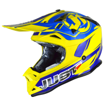 JUST1 J32 Pro Rave Blue/Yellow MX Helmet