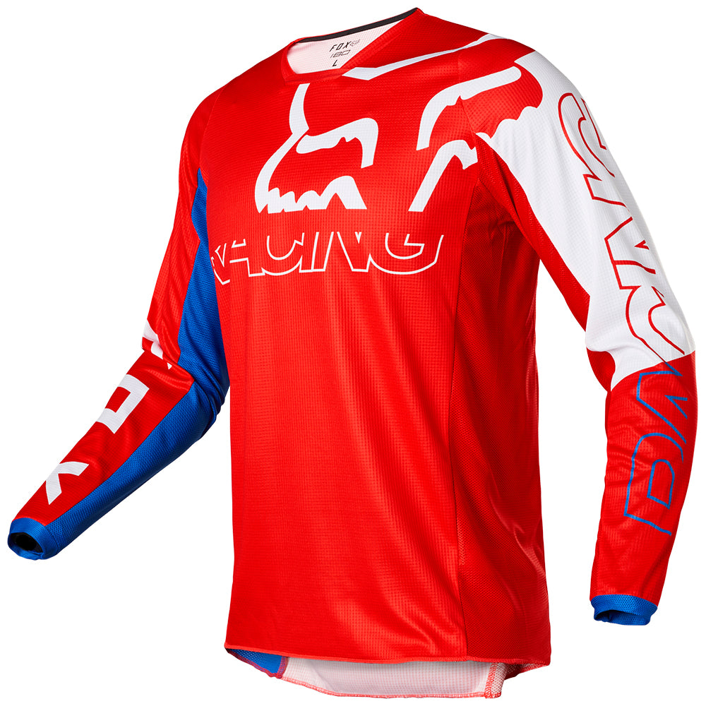 FOX 180 SKEW JERSEY [WHITE/RED/BLUE] XL – Timaru Yamaha