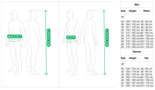 Spidi leather pants size chart - man & woman