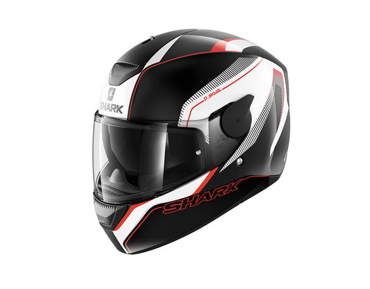 D-Skwal Rakken Black/White/Red Full Face Road Helmet