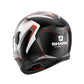 D-Skwal Rakken Black/White/Red Full Face Road Helmet