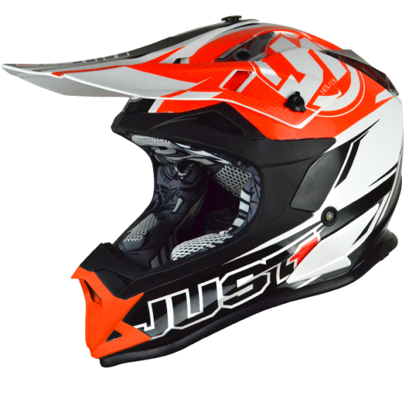 JUST1 J32 Pro Rave Black/Orange MX Helmet