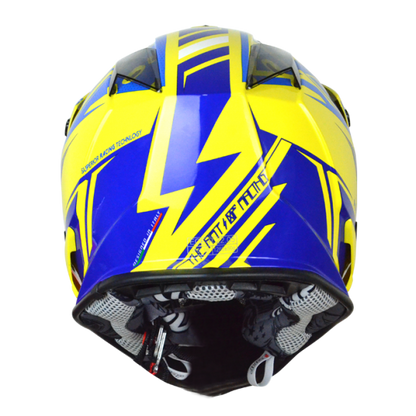 JUST1 J32 Pro Rave Blue/Yellow MX Helmet