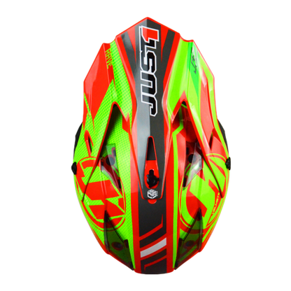 JUST1 J32 Pro Rave Red/Lime MX Helmet