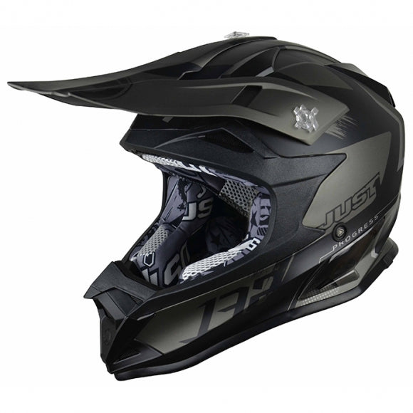 JUST1 J32 Pro Kick Black Titanium MX Helmet