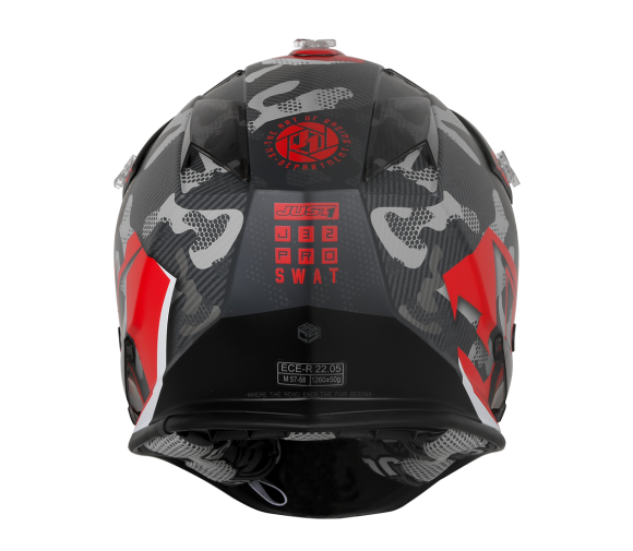 JUST1 J32 Swat Camo Red Matt Helmet