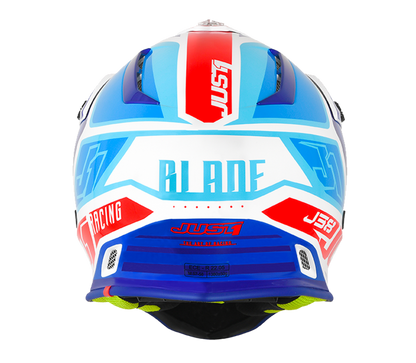 JUST1 J38 Blade MX Helmet - Blue/Red/White Gloss