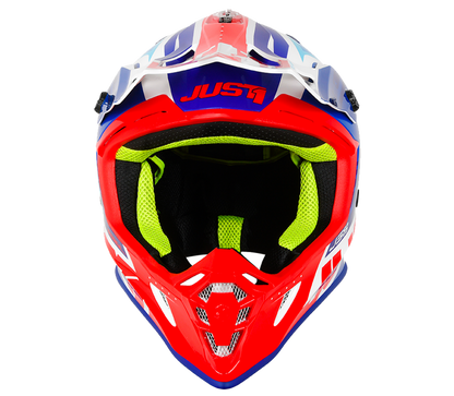 JUST1 J38 Blade MX Helmet - Blue/Red/White Gloss