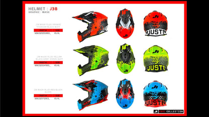 JUST1 J38 Mask MX Helmet - Fluo Orange/Titanium Black