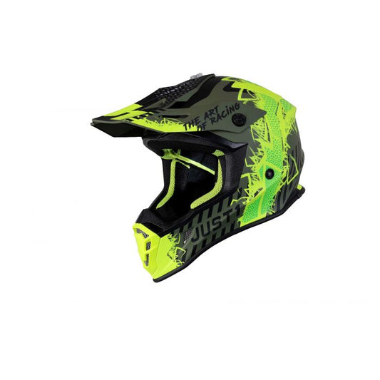 JUST1 J38 Mask MX Helmet - Yellow/Black/Green