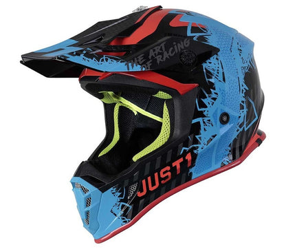 JUST1 J38 Mask MX Helmet - Blue/Red/Black - Gloss