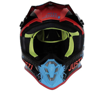 JUST1 J38 Mask MX Helmet - Blue/Red/Black - Gloss