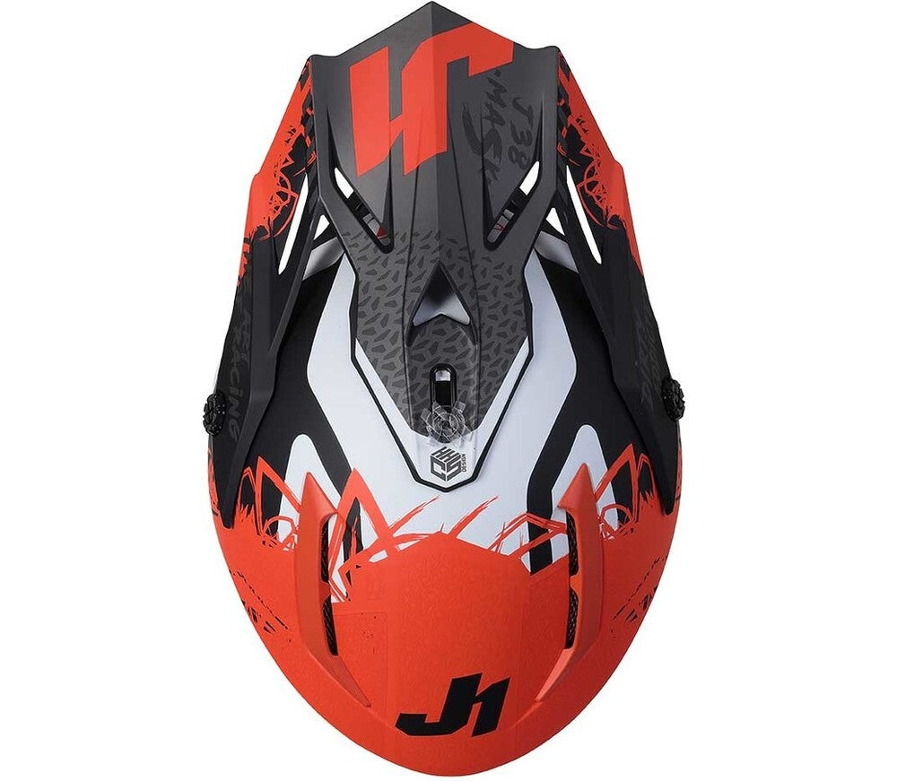JUST1 J38 Mask MX Helmet - Fluo Orange/Titanium Black