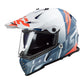 LS2 MX436 Pioneer Evo Evole Wht/Blue/Org Helmet Sz L