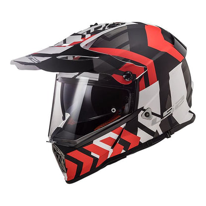 LS2 MX436 Pioneer Xtreme Matte Black/Red Helmet 2XL