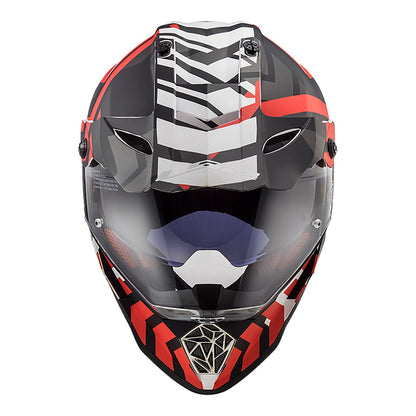 LS2 MX436 Pioneer Xtreme Matte Black/Red Helmet 2XL