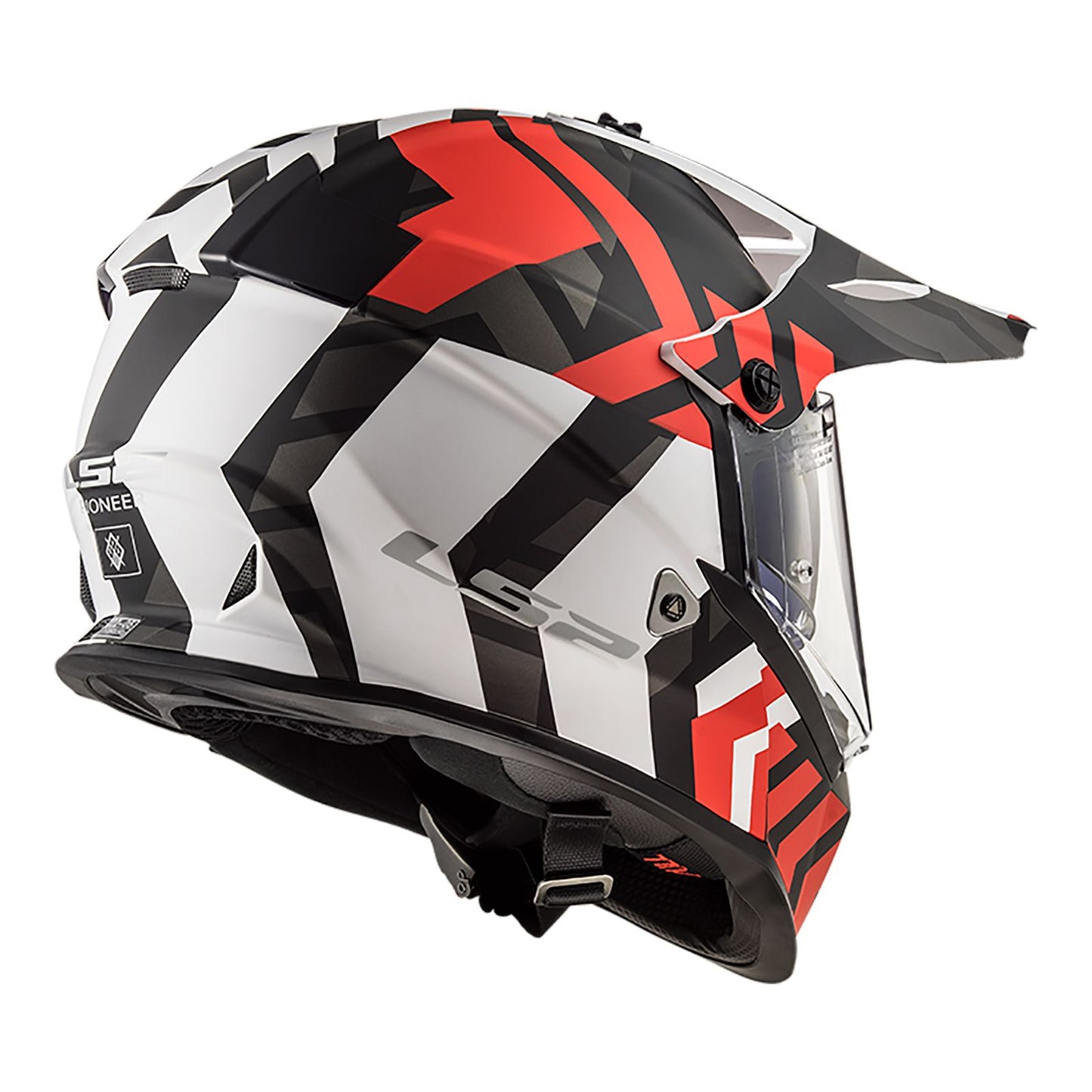 LS2 MX436 Pioneer Xtreme Matte Black/Red Helmet 2XL