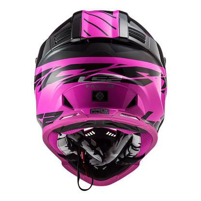 LS2 MX437 Fast Evo Roar Mat Blk/Pink Helmet Sz S