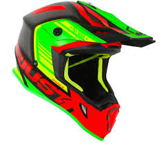 JUST1 J38 Blade MX Helmet - Red/Lime/Black Matt