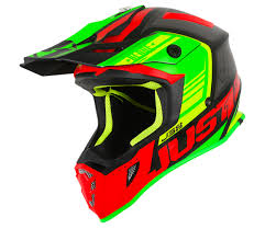 JUST1 J38 Blade MX Helmet - Red/Lime/Black Matt